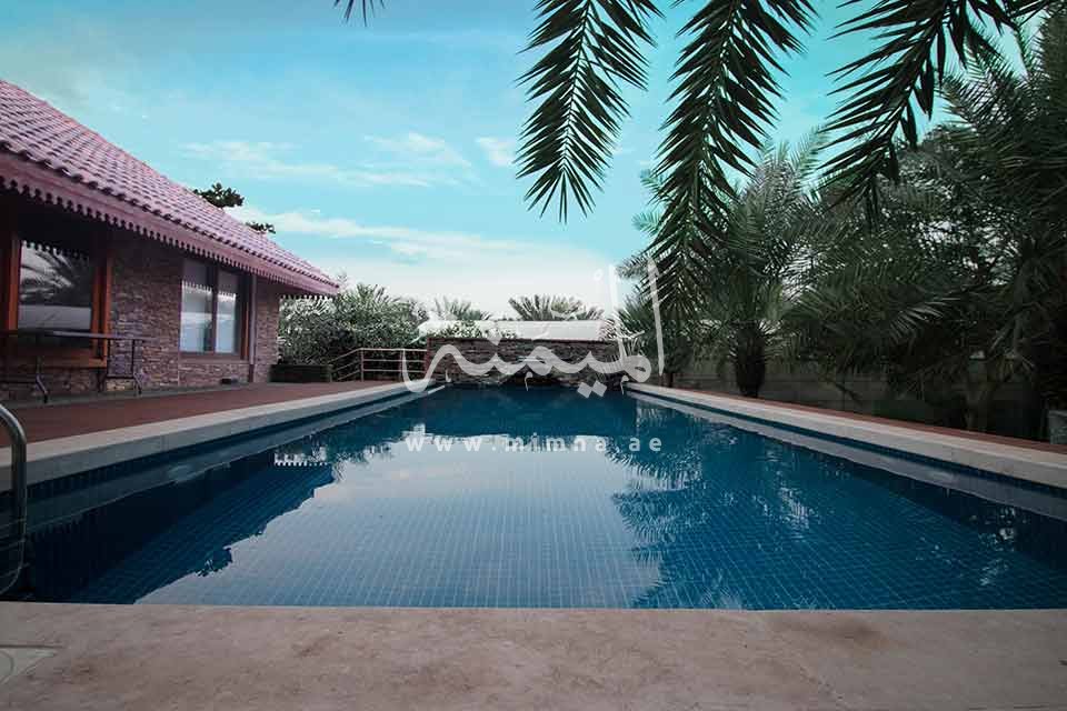 private pool in a farm villa in wadi al amardi